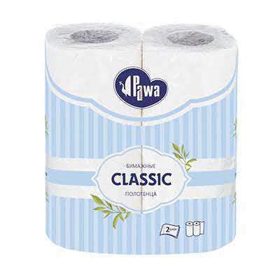 Бумажные полотенца двухслойные Pawa Classic